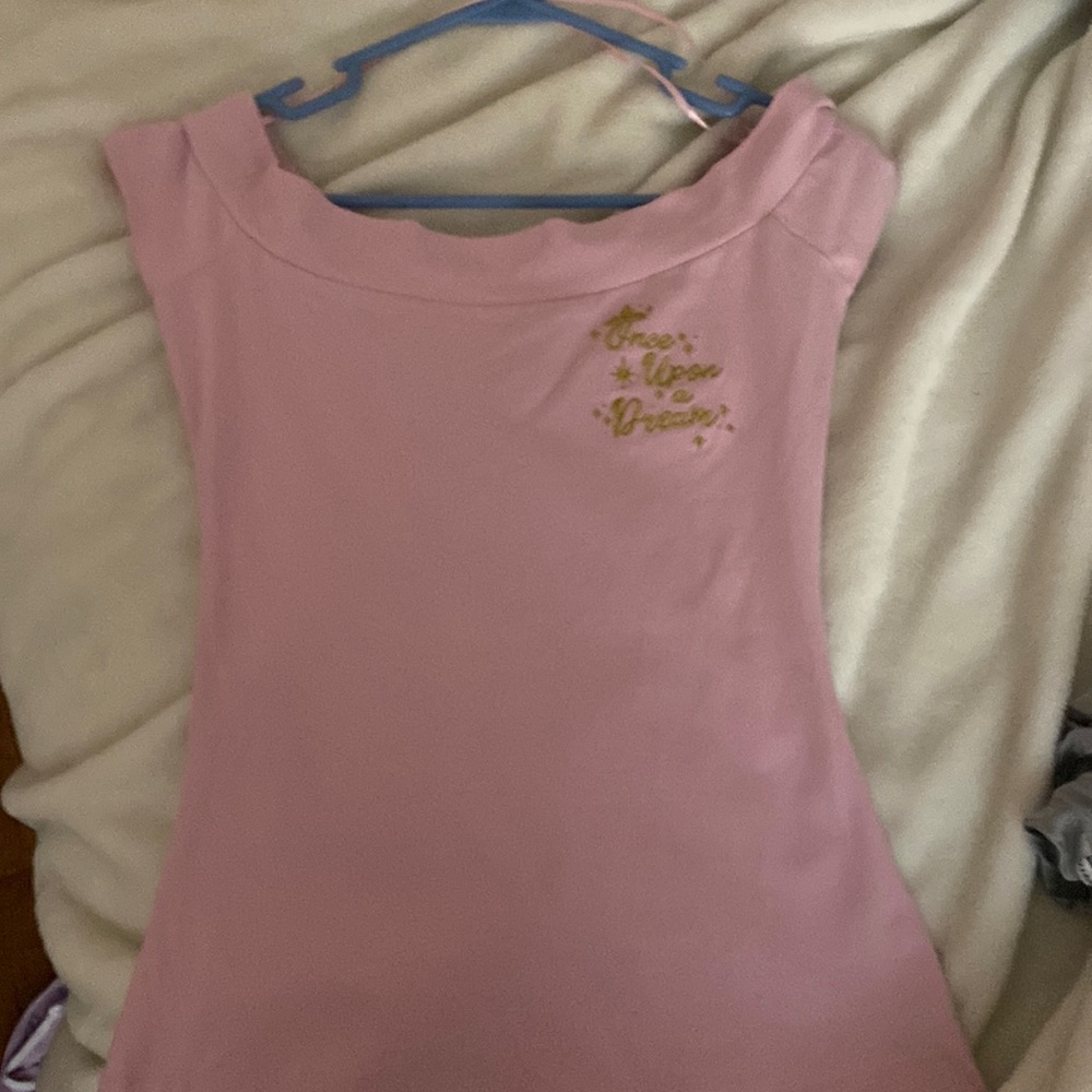 DISNEY STITCH SHOPPE SLEEPING BEAUTY EMBROIDERED "DIZZY" FASHION TOP size small